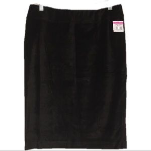 Jarbo Pull On Skirt Black Velour Small NWT